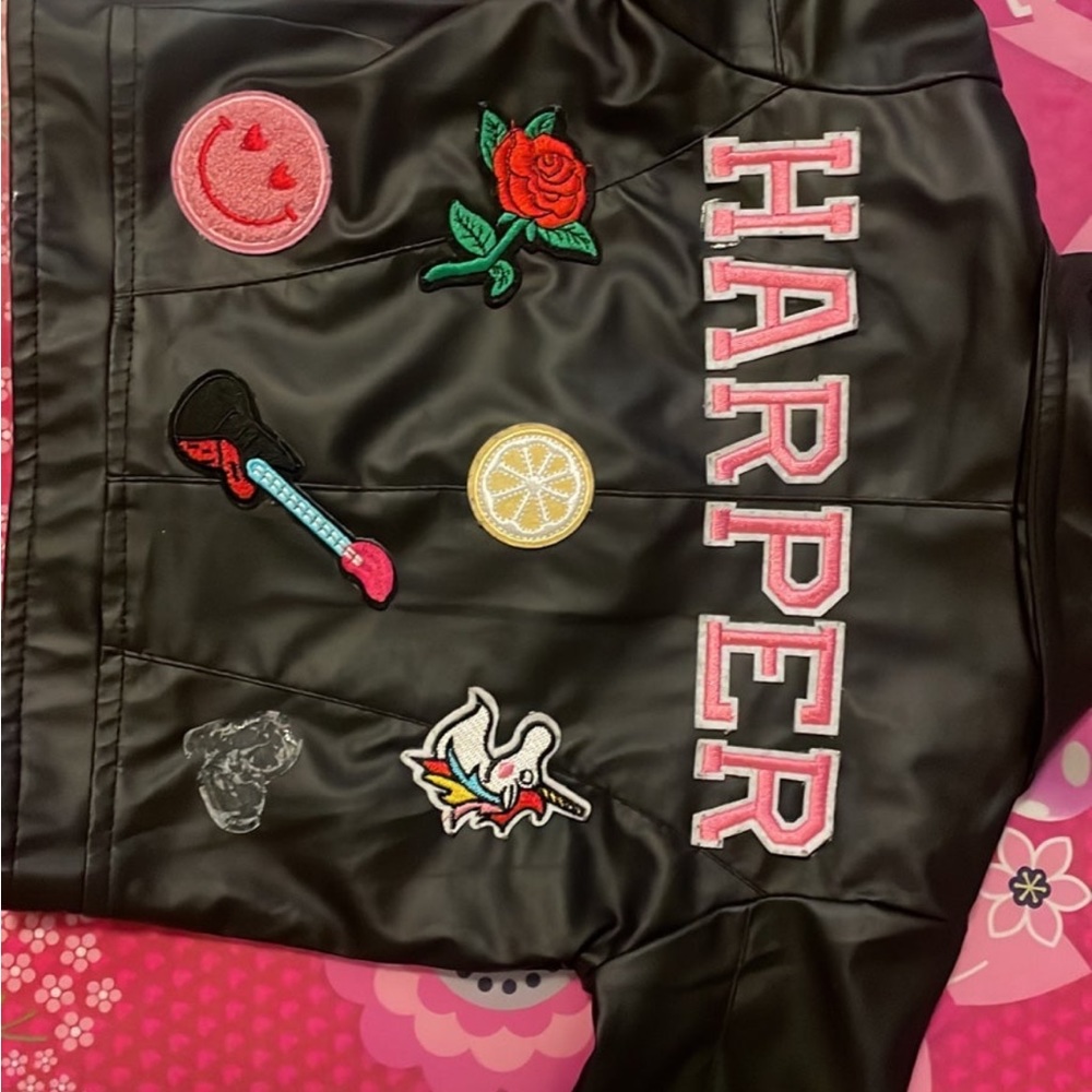 Toddler Girls Faux Leather Jacket